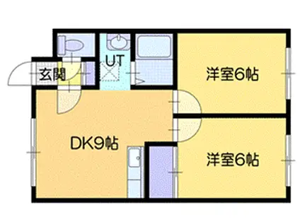 ラフォーレひばりが丘(2DK/3階)の間取り写真