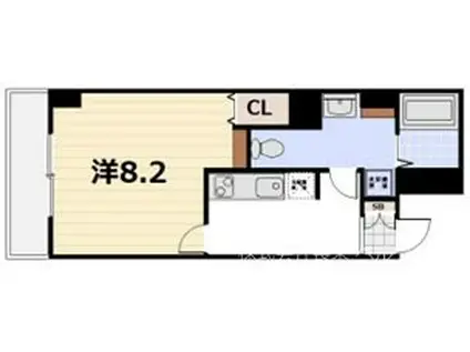 フォース二条城東(1K/5階)の間取り写真