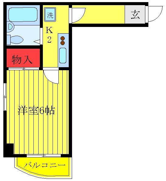 シューファイテラス(1K/3階)の間取り写真