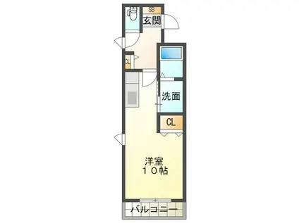 セイリュウ・UN(ワンルーム/3階)の間取り写真