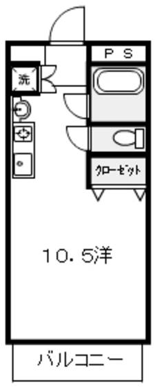 アルバパッソ(ワンルーム/6階)の間取り写真