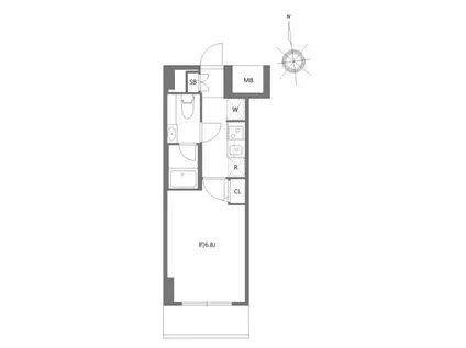 エヌステージジェイアール新白岡駅前(1K/3階)の間取り写真