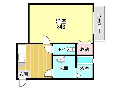 クレフラスト和田(1K/2階)の間取り写真