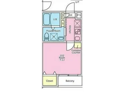 ブライツ幕張(1K/3階)の間取り写真