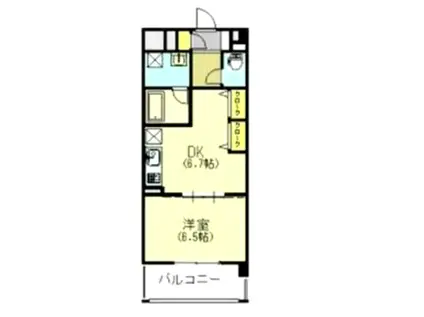 ＪＲ阪和線 鳳駅 徒歩13分 4階建 築18年(1DK/4階)の間取り写真