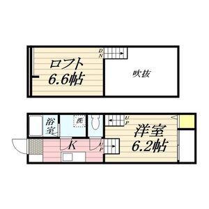 LASPERANZA神宮西(1K/2階)の間取り写真