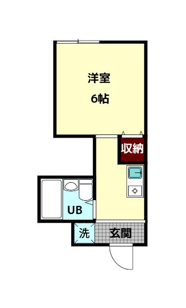 ジョイフル敷島(1K/1階)の間取り写真