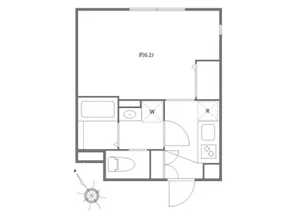 エルファーロ代々木(1K/1階)の間取り写真