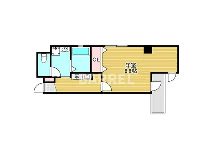 GRACE ISHIBASHI(1K/4階)の間取り写真