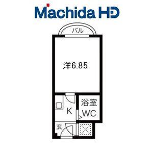 エヌエムドゥーズ(1K/2階)の間取り写真