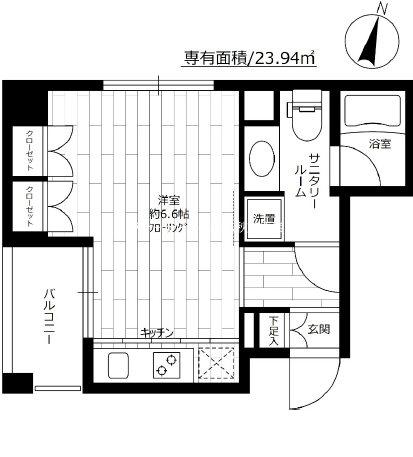 グラーサ本郷東大前(ワンルーム/13階)の間取り写真