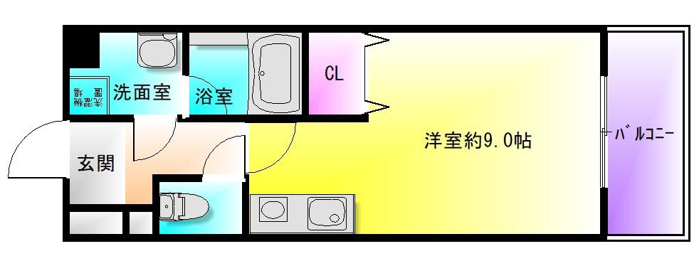 サニーヴィラジェミー(ワンルーム/4階)の間取り写真