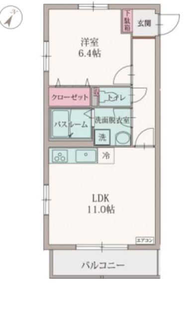 ミクアルト(1LDK/3階)の間取り写真