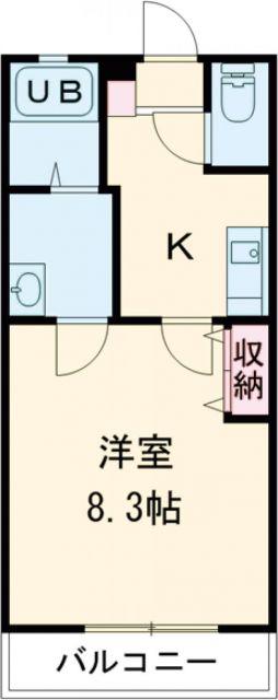 グランドアマレーII番館(1K/2階)の間取り写真