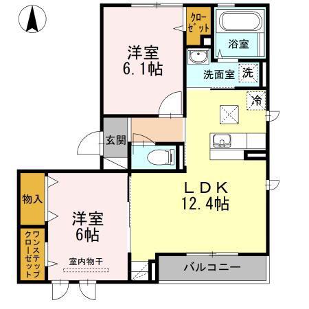グリーンパレス宮沢(2SLDK/3階)の間取り写真
