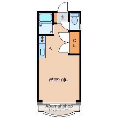 シャボンド―ル大工町(ワンルーム/3階)の間取り写真