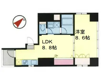 GINZA HOUSE(1LDK/9階)の間取り写真