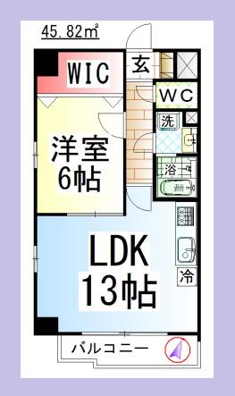 SW ソレアード湘南(1LDK/5階)の間取り写真