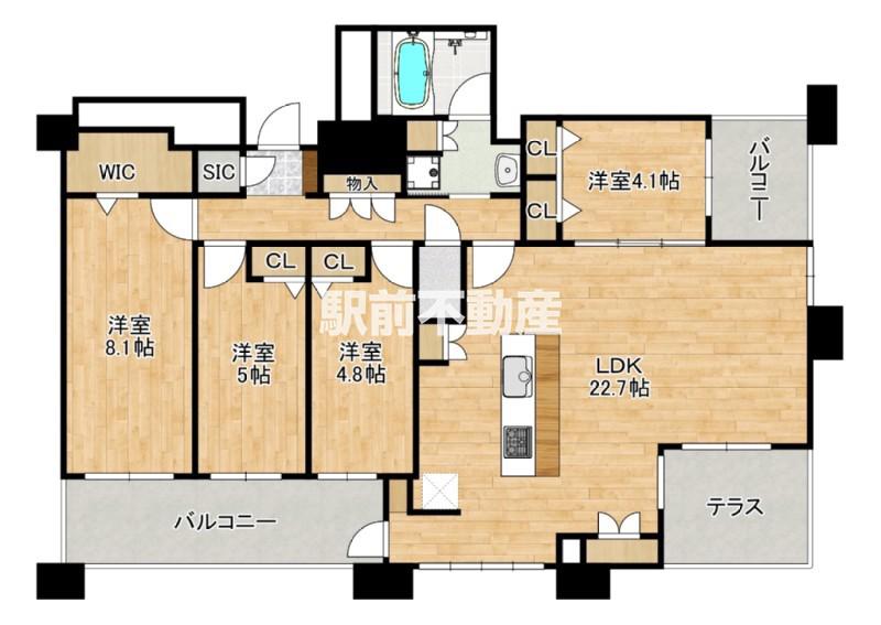 アイランドシティオーシャン&フォレストタ(4LDK/6階)の間取り写真