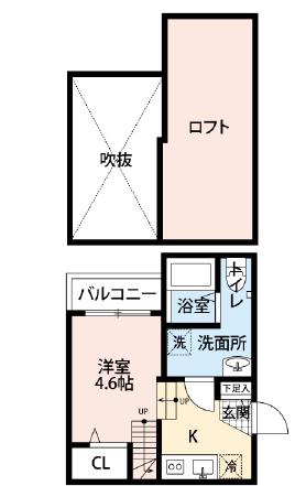 RIO GRANDE(1SK/2階)の間取り写真