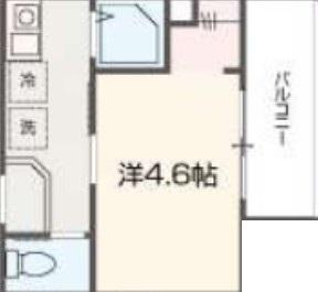 MELLAS京成小岩II(1K/1階)の間取り写真