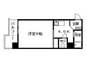 エルシー1(1K/8階)の間取り写真