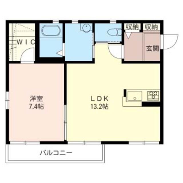 ミストラル(1LDK/2階)の間取り写真