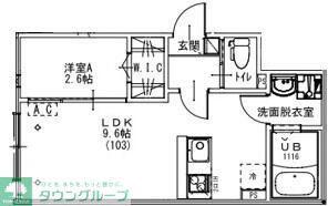 KEIAI RESIDENCE 元山I(1LDK/3階)の間取り写真