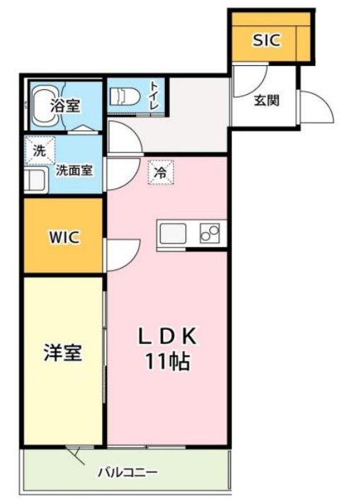 キャメル岩槻加倉(1LDK/3階)の間取り写真
