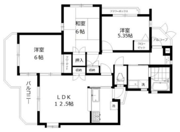 アーバン・グリーン(3LDK/3階)の間取り写真