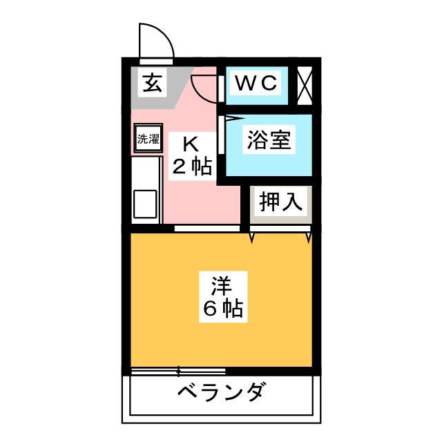 サープラス喜久屋 1(1K/1階)の間取り写真