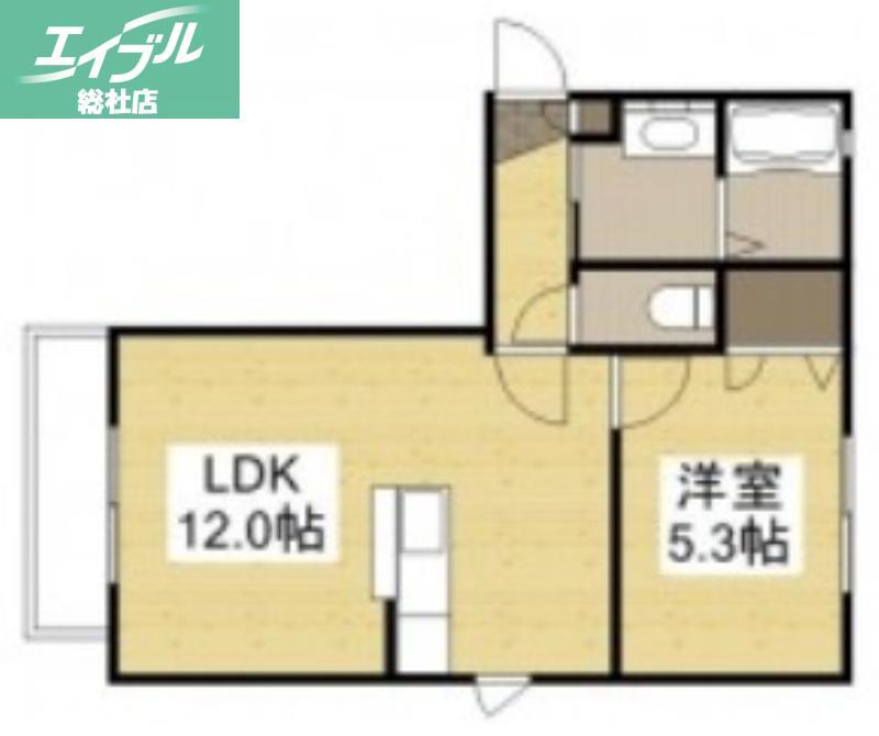シャーメゾン・アイ弐番館(1LDK/2階)の間取り写真