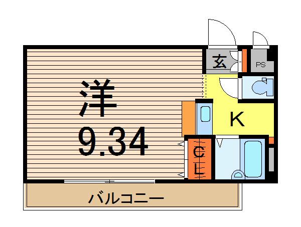 サイパレス(ワンルーム/3階)の間取り写真