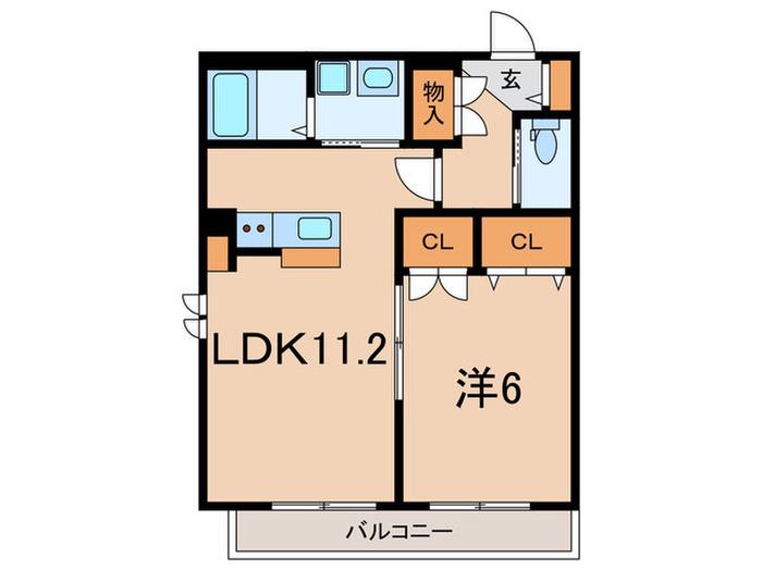 PISO ARCE SHINAGAWA(1LDK/2階)の間取り写真