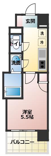 CASA AL MARE(1K/2階)の間取り写真