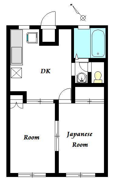 クロノス拝島町N・S(2DK/2階)の間取り写真