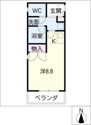 クララ黒川マンション(ワンルーム/3階)の間取り写真