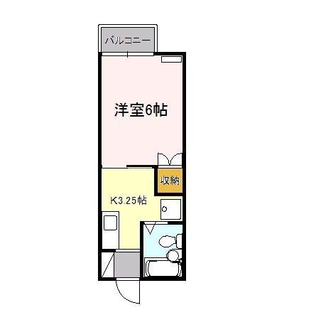 シャルムカサイ(1K/1階)の間取り写真