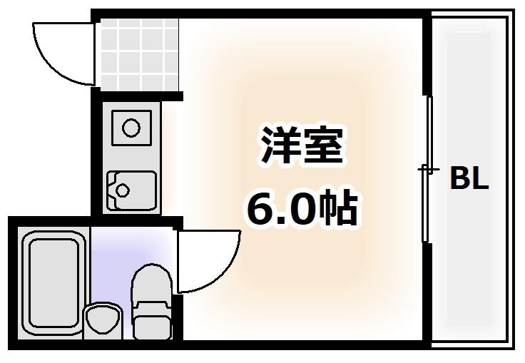 COOP ABBEY(ワンルーム/2階)の間取り写真