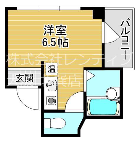 プロスパーイースト(ワンルーム/6階)の間取り写真