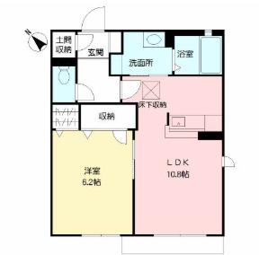 シャトルケイ(1LDK/1階)の間取り写真
