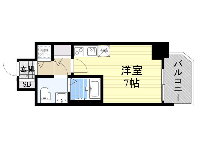S-RESIDENCE 野江(ワンルーム/3階)の間取り写真