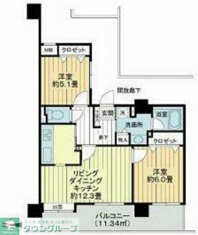 ライフプラザ横浜・瀬谷(2LDK/5階)の間取り写真