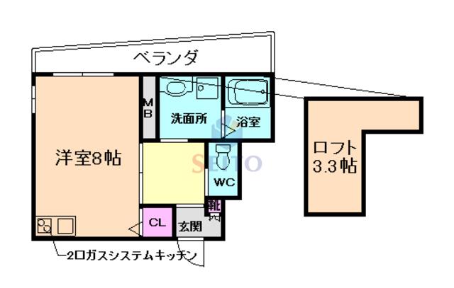 あんしん大黒(ワンルーム/1階)の間取り写真