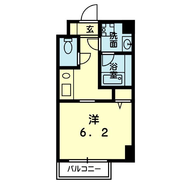 KARIN本荘(1K/4階)の間取り写真