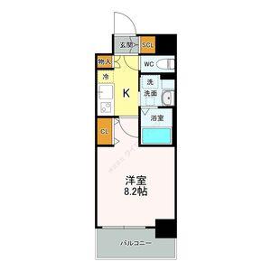 レジデンシア小牧駅前(1K/3階)の間取り写真