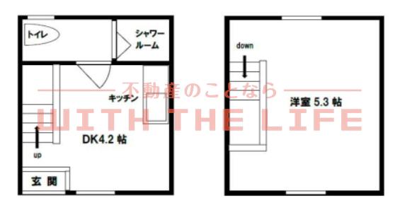 IKKA豆津B(1K/1階)の間取り写真
