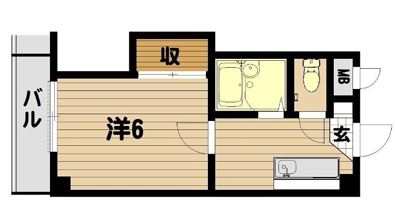 メゾンボヌール(1K/3階)の間取り写真