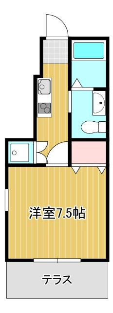 フレンズ鎌倉(1K/1階)の間取り写真