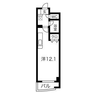 ラ・プリミエール(ワンルーム/4階)の間取り写真